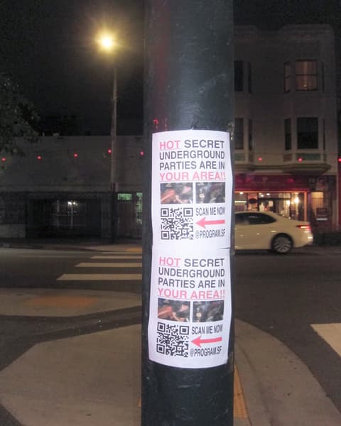 hot secret underground parties street poster