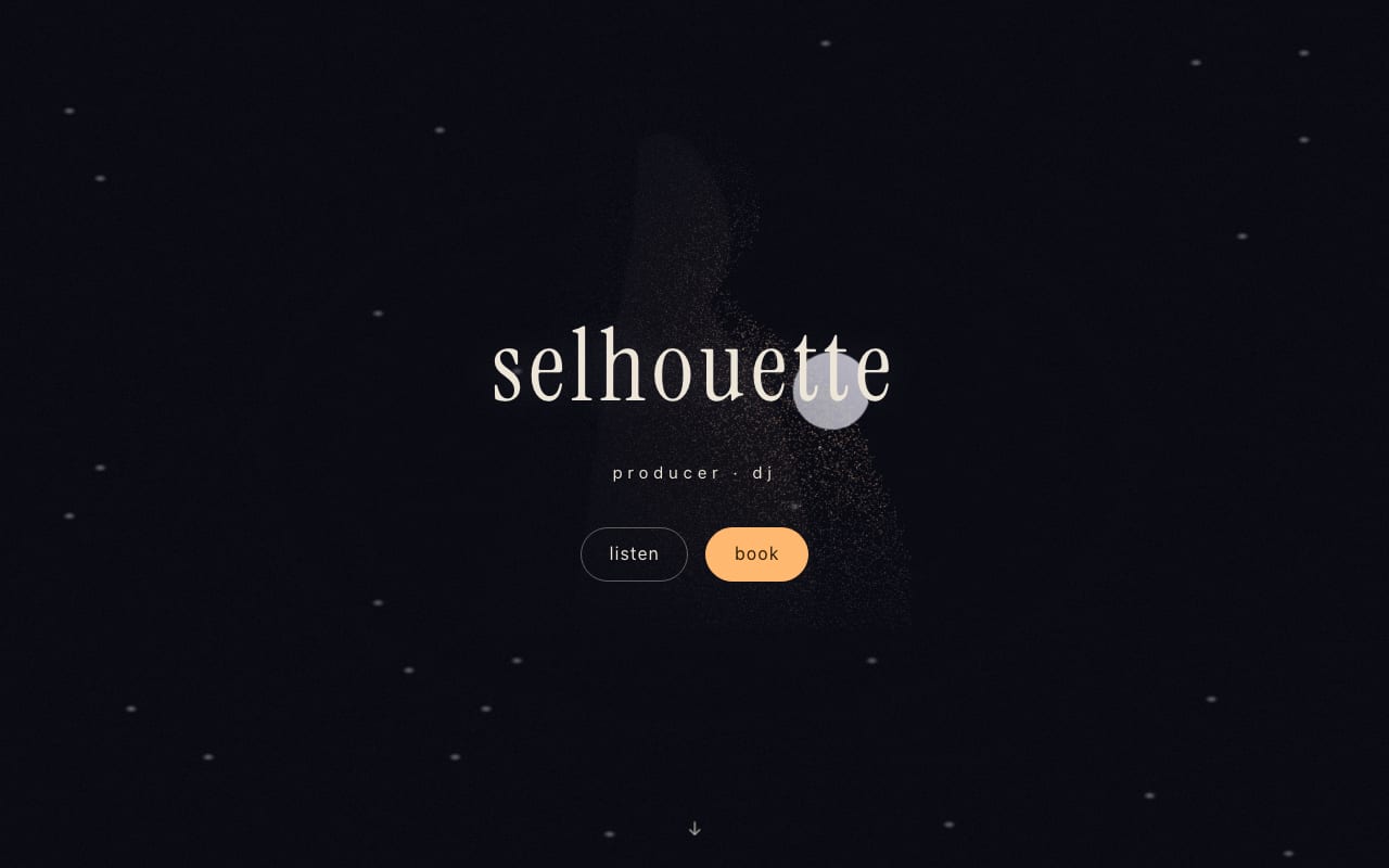 the original webgl hero: a silhouette rendered in embers